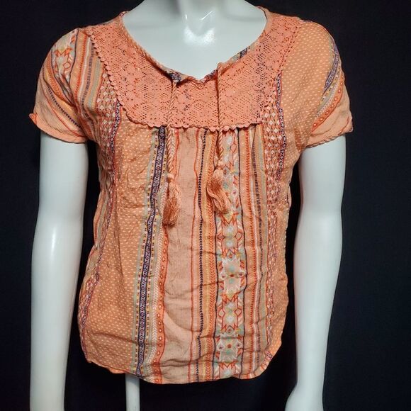 Mudd Orange Top (14) - Picture 2 of 5